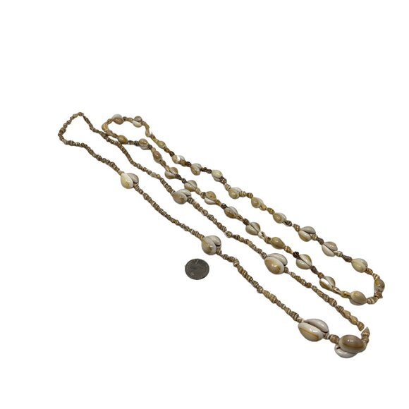 Cowry Shell‎ Necklaces Set of Two Different Patterns Long Beach Ocean - Picture 7 of 7